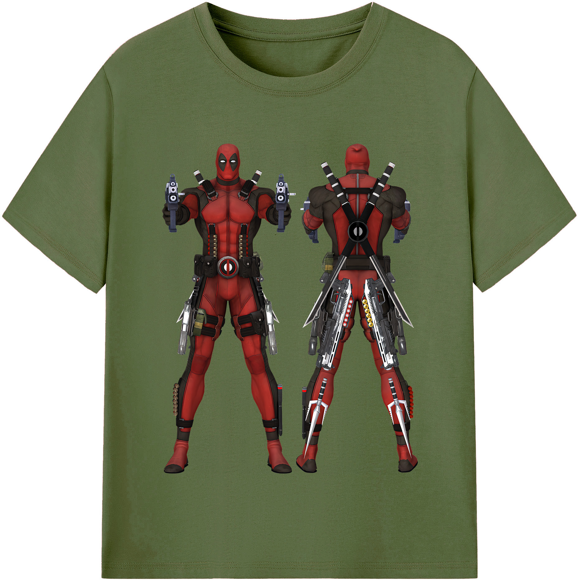 （画像用） Deadpool デッドプール 綿100％半袖Tシャツ（フロントプリント）